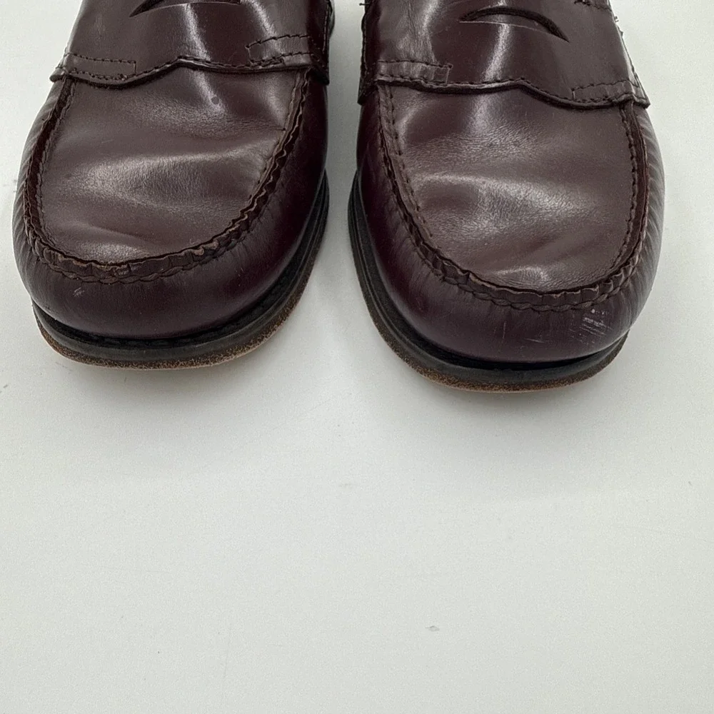 G.H. Bass & Co. Men's Weejuns Burgundy Leather Penny Loafers, Size 9D